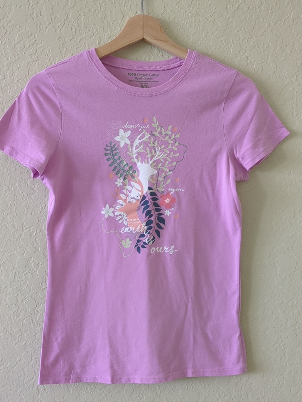 Organic Cotton Pink Graphic Tee